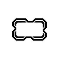 Geometric Frame Modern Black White Element vector