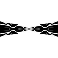 Abstract Tech Element, Black and White Geometric Shape vector