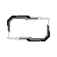 Futuristic Interface Frame With Circuitry Details on a White Background vector