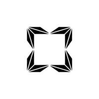 Geometric Abstract Frame With Sharp Angles on Light Background vector