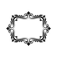 Elegant Decorative Black Frame on White, Illustration vector