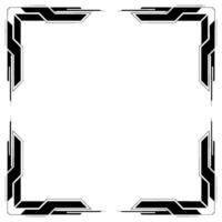 Futuristic Tech Frame Geometric Border for Digital Designs vector