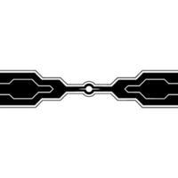 Tech Circuitry Abstract Black and White on White Background vector