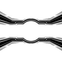 Abstract Geometric Black White Element for Graphics vector
