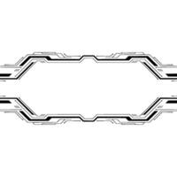Minimalist Tech Frame Abstract Circuitry on White Background vector