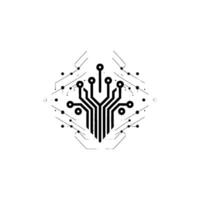 Modern Circuit Board on White Background Technology Concept vector