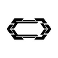 Modern Tech Hexagon Element, Abstract on White Background vector
