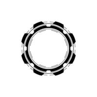 Tech Gear , Geometric on Gray Background vector