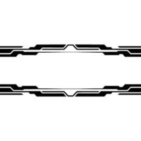 Futuristic Digital Interface Frame, Tech Border, Minimalist, White Space vector