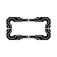 Futuristic Tech Frame With Light Effects on Gradient Background vector