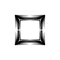 Geometric Abstract Illustration Black Square Frame on White Background vector