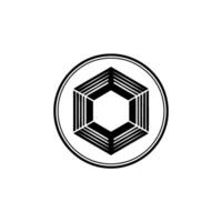 Abstract Geometric Hexagon in Circle, Modern vector