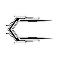 Futuristic Tech Interface Element on Gray Background vector