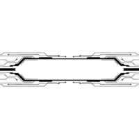 Futuristic Tech Border , Abstract Circuitry on Light Grey Background vector