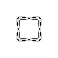 Futuristic Tech Frame Element on Gray Background vector