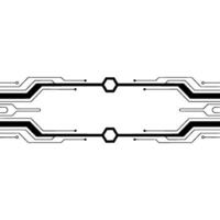 Abstract Circuit Board With Hexagon Elements on White Background vector