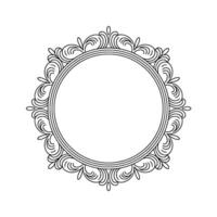 Elegant Decorative Circle Frame, Outline, , Invitation Element vector
