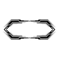 Futuristic Tech Hud Frame Hexagonal Element vector