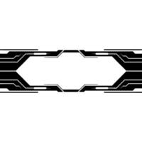Futuristic Tech Interface Background, Black White vector