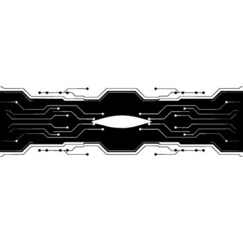 Minimalist Tech Background Circuit Board Pattern With Light Effect vector