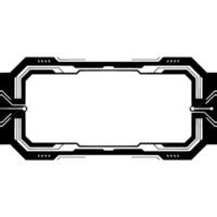 Futuristic Frame Ui Interface Element Minimalist Tech vector