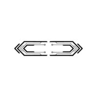 Minimalist Futuristic Tech Element on White Background vector