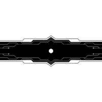 Futuristic Black and White Tech Banner With Glowing Hexagon vector