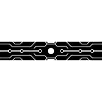 Futuristic Circuit Board Band With Glowing Center Illustration vector