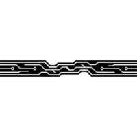 Abstract Circuit Board Black Lines on Gradiant Background vector