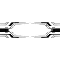 Abstract Tech Circuitry Minimalist Black White Background vector