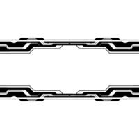 Modern Tech Frame Border, Cyberpunk Abstract , Blank Space Background vector
