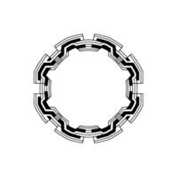Abstract Geometric Frame, Black and White, Futuristic vector