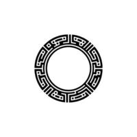 Minimalist Circular Islamic Pattern on White Background vector