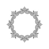 Elegant Circular Frame, Ornate Linear , Minimalist Aesthetic vector