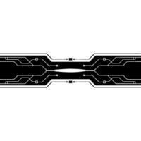 Futuristic Tech Circuit Board With Glowing Center Stripe vector