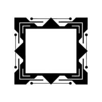Geometric Frame , Black and White, Art Deco Style vector
