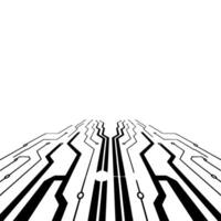 Abstract Circuit Board Technology Background on White vector