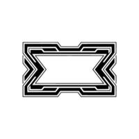 Abstract Geometric Frame Minimalist Black White vector