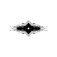 Futuristic Tech Element Circuit Board Starburst vector