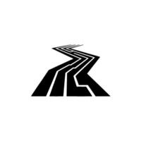 Abstract Black and White Road Path vector