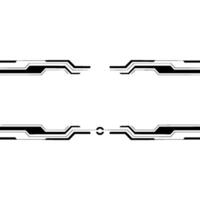 Futuristic Tech Border , Minimalist Digital Interface, Gray Background vector