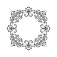 Elegant Swirl Frame Outline for Invitations and Designs vector