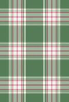 Elegant green, pink, and white plaid pattern. Perfect for textile designs, websites, or crafting projects. vector
