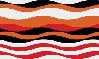 Vibrant, wavy abstract background in bold orange, red, black, and white. Perfect for website banners, textile design, or adding a dynamic visual element to any project. vector