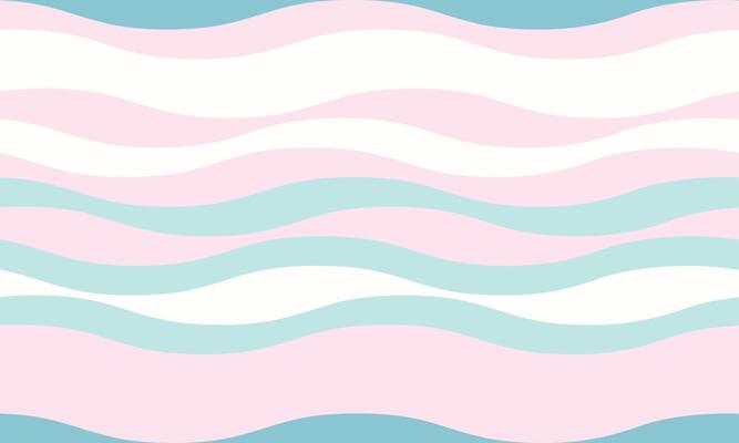 Serene pastel wave pattern, ideal for backgrounds, textiles, and website design. Soft pink, mint green, and white hues create a calming, whimsical vibe.