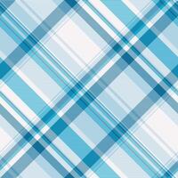 Classy background textile , gift tartan texture plaid. Floor pattern fabric seamless check in cyan and white colors. vector