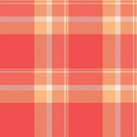 Vibrant coral and peach plaid pattern. Perfect for textile design, fashion, websites, and branding. This seamless texture evokes warmth, comfort, and a touch of rustic charm. vector