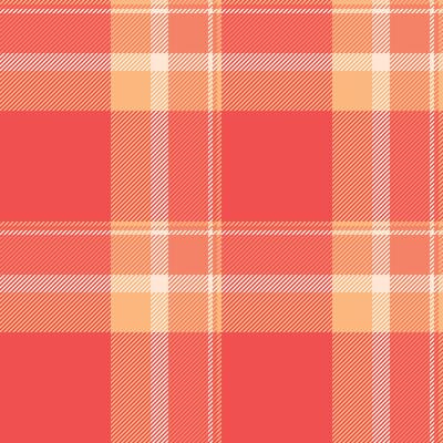 Vibrant coral and peach plaid pattern. Perfect for textile design, fashion, websites, and branding. This seamless texture evokes warmth, comfort, and a touch of rustic charm.