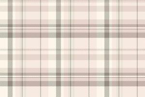London textile tartan texture, twill background seamless plaid. Apparel check fabric pattern in light and sea shell colors. vector