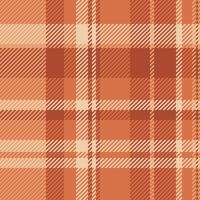 Sparse seamless background fabric, horizon check textile plaid. Single texture tartan pattern in orange and red colors. vector